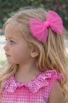 Babine Girls Hot Pink Tulle Hair Bow Babine