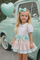 Babine Girls Missoni Abstract Shirt & Pinafore Set Babine