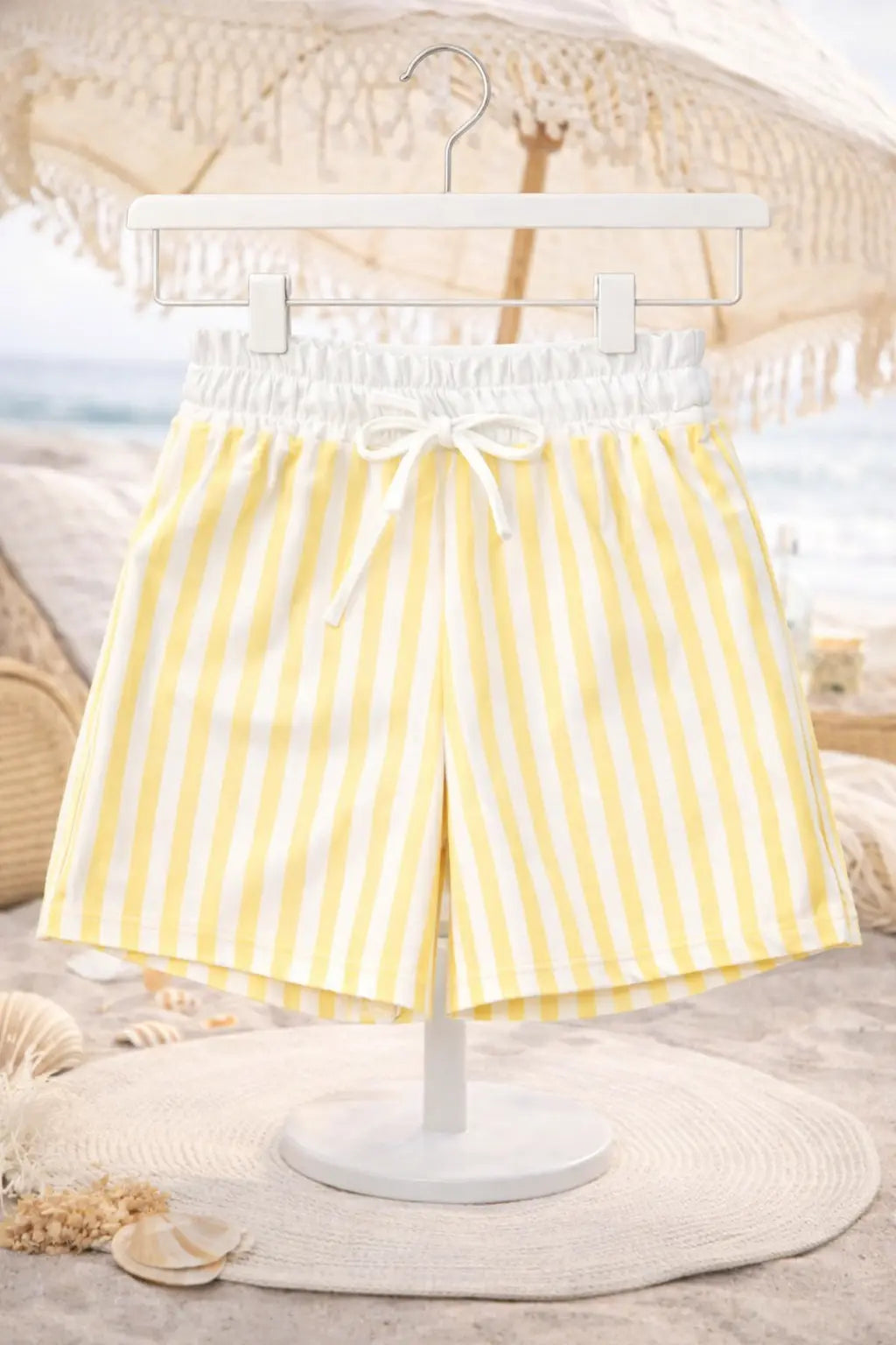 Boys Summer Lemon Stripe Swimming Shorts Dainty Delilah