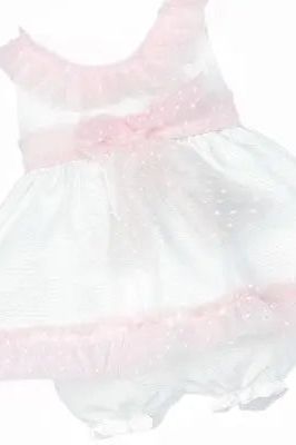 SS25 Baby Girls Pink Tulle Dress & Knickers Dainty Delilah