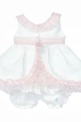 SS25 Baby Girls Pink Tulle Dress & Knickers Dainty Delilah