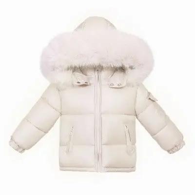 Unisex Champagne Fur Hood Coat - In Stock Dainty Delilah