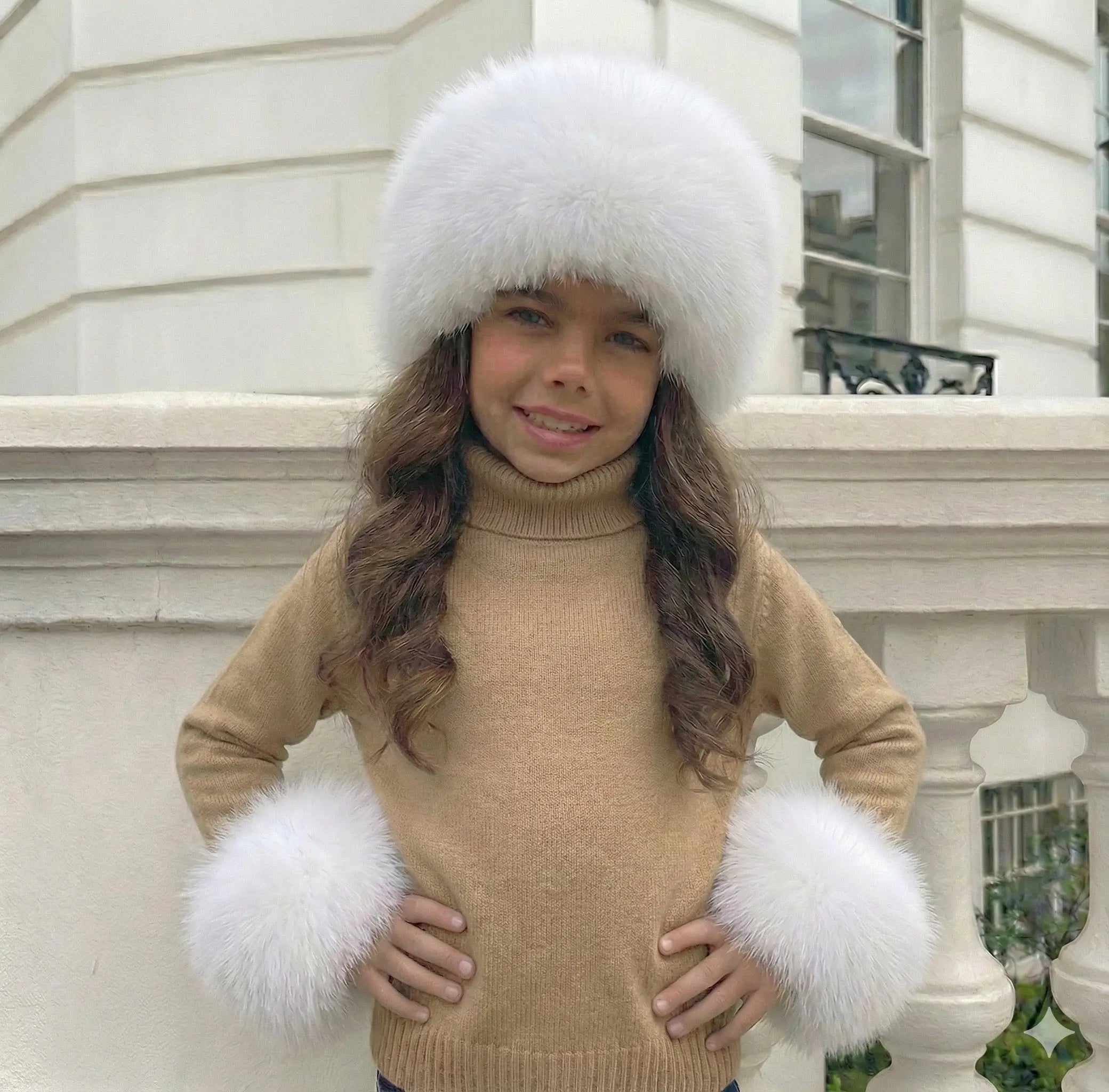 White Fur Headband / Ear Warmers