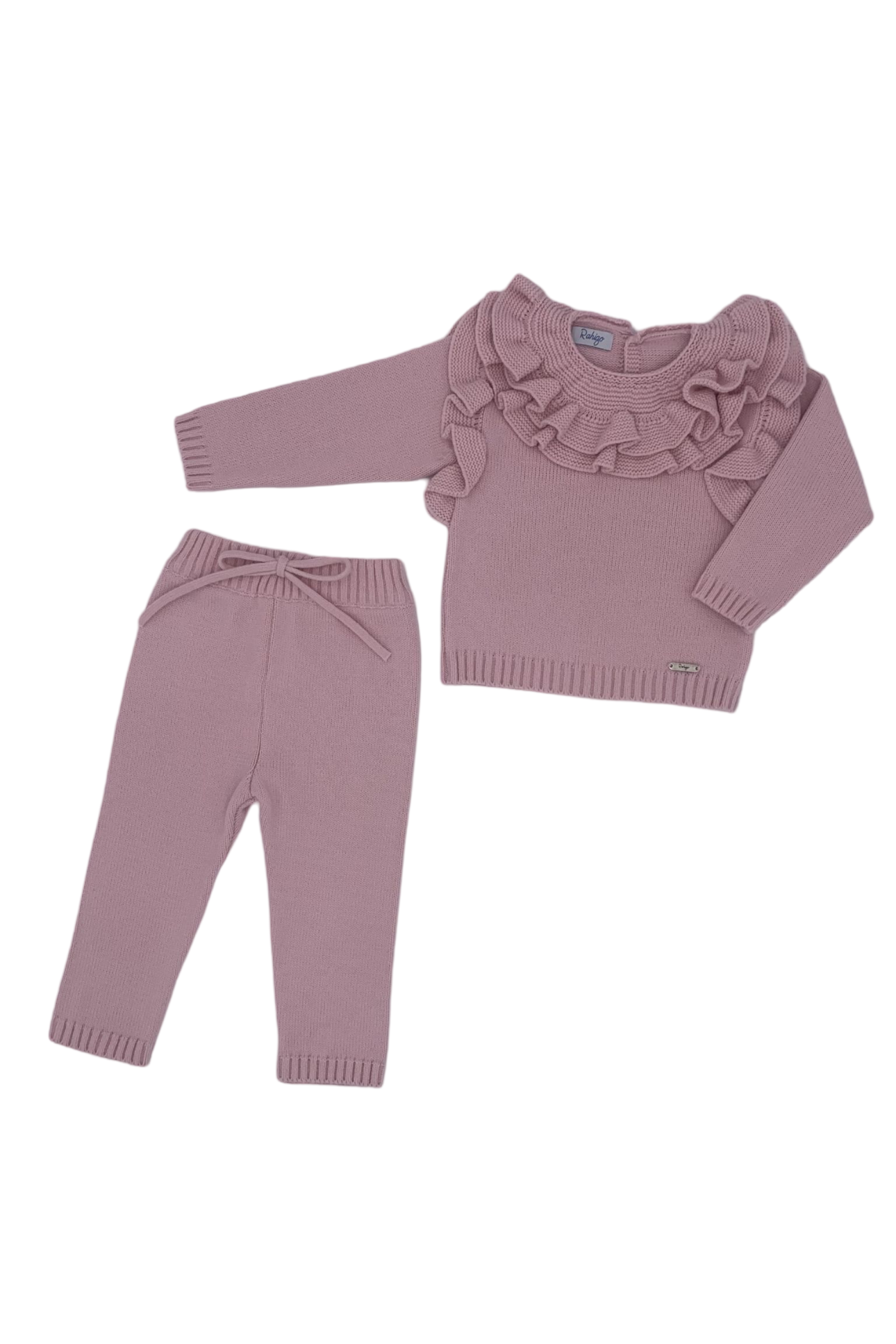 AW24 Rahigo Baby Girls Pink Ruffle Tracksuit