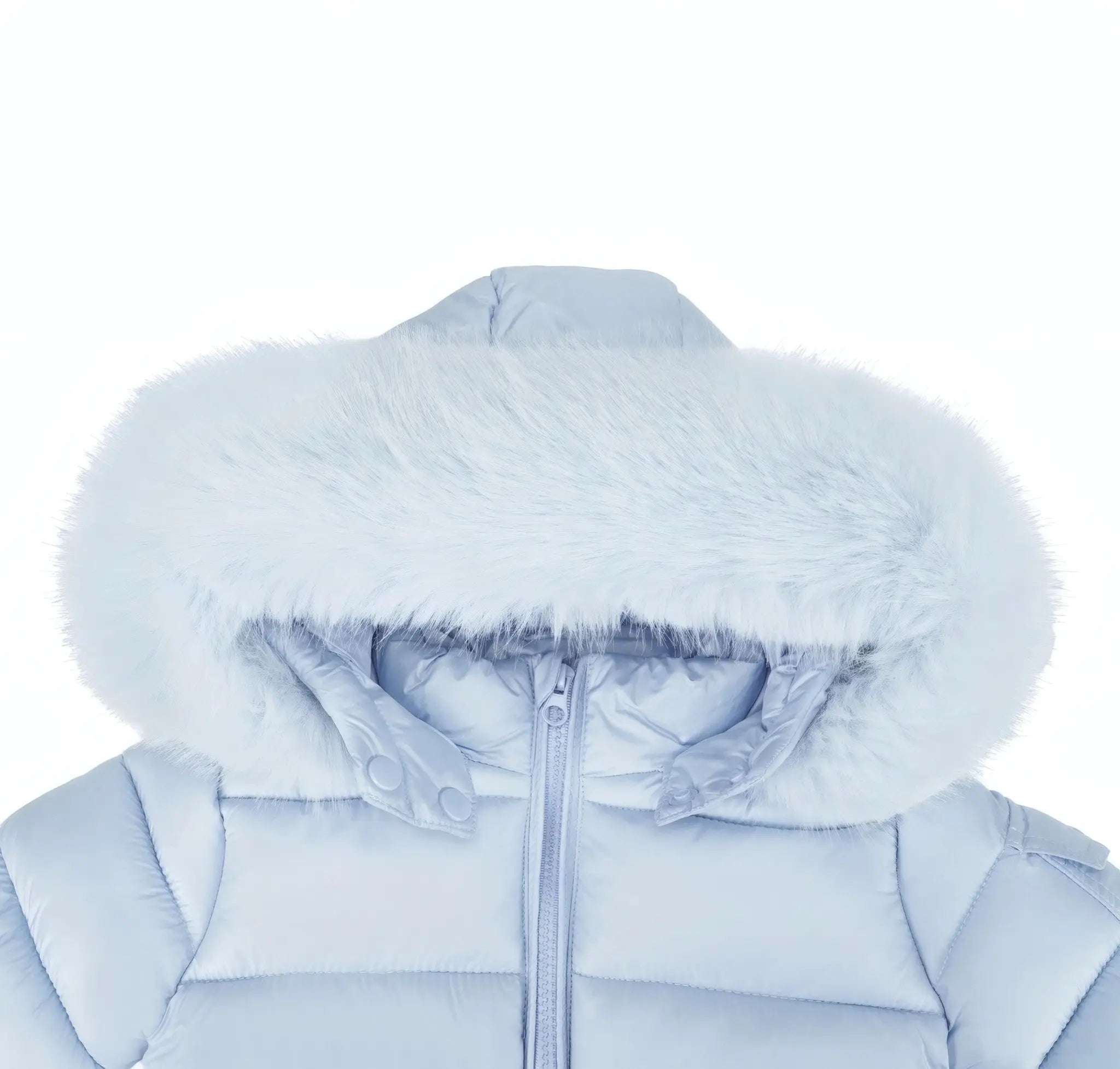 Baby Blue Fur Hood Unisex Coat Upto 12 Years - In Stock Dainty Delilah