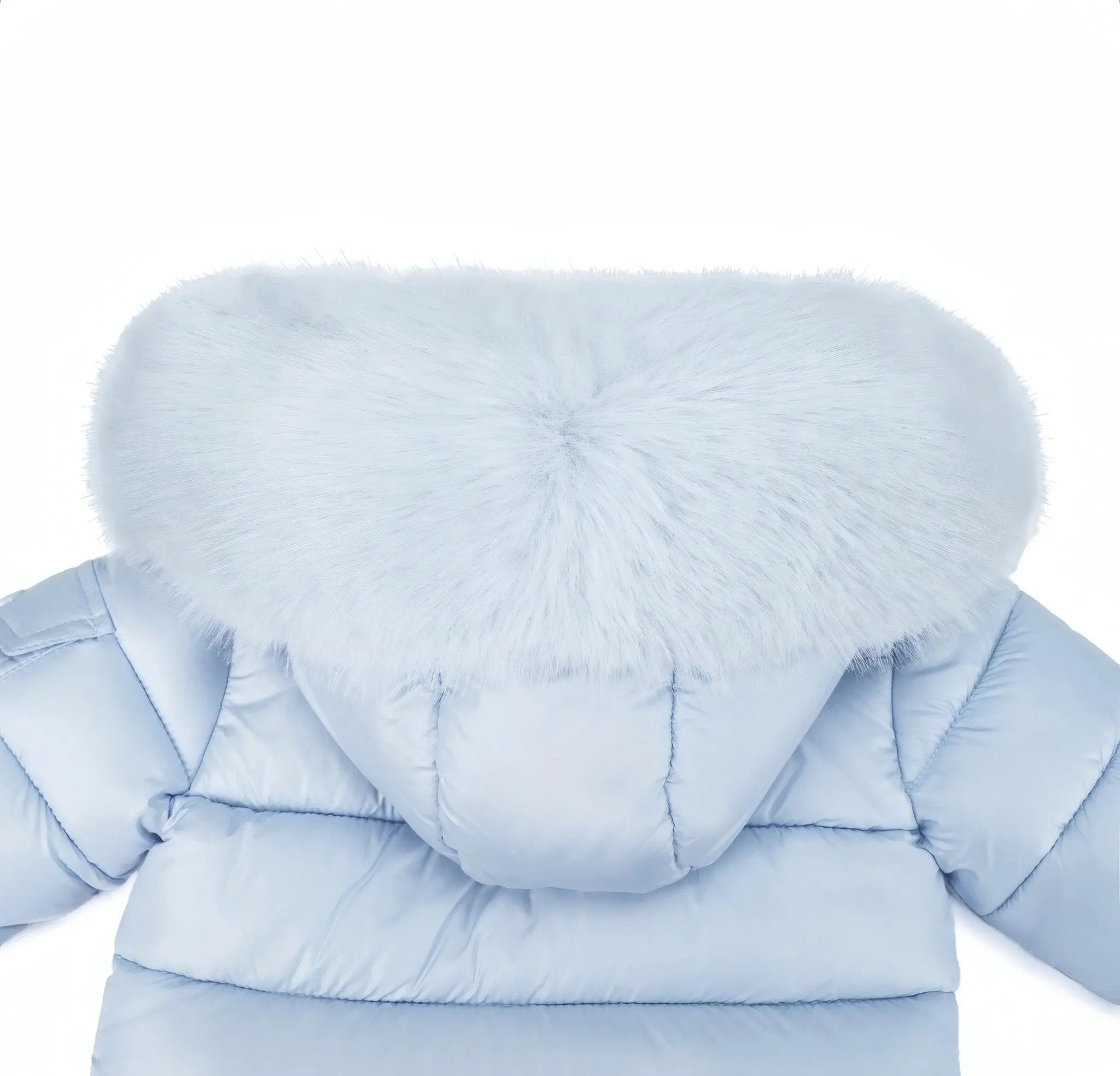 Baby Blue Fur Hood Unisex Coat Upto 12 Years - In Stock Dainty Delilah