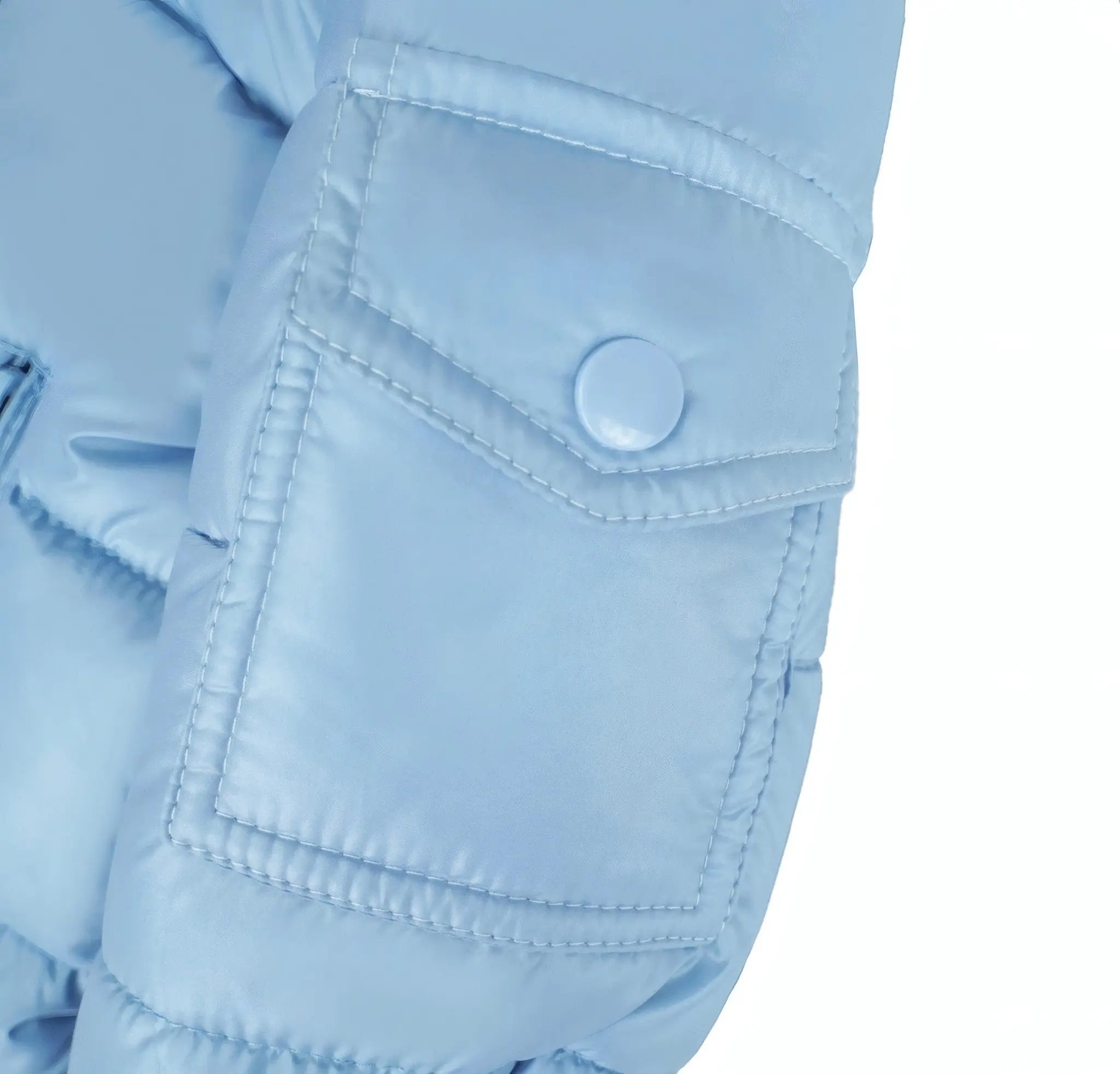 Ocean Blue Fur Hood Unisex Coat Dainty Delilah