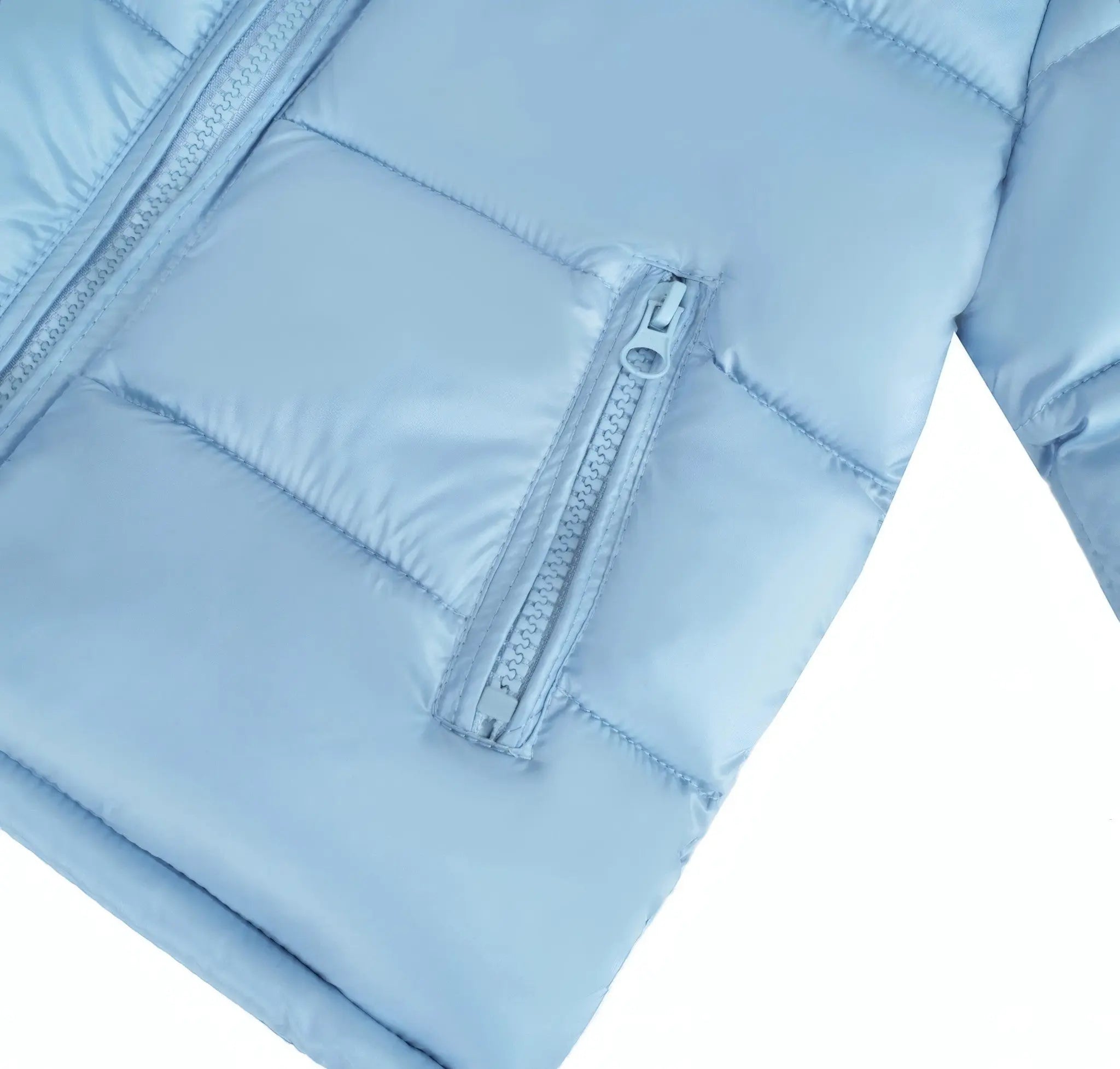 Ocean Blue Fur Hood Unisex Coat Dainty Delilah