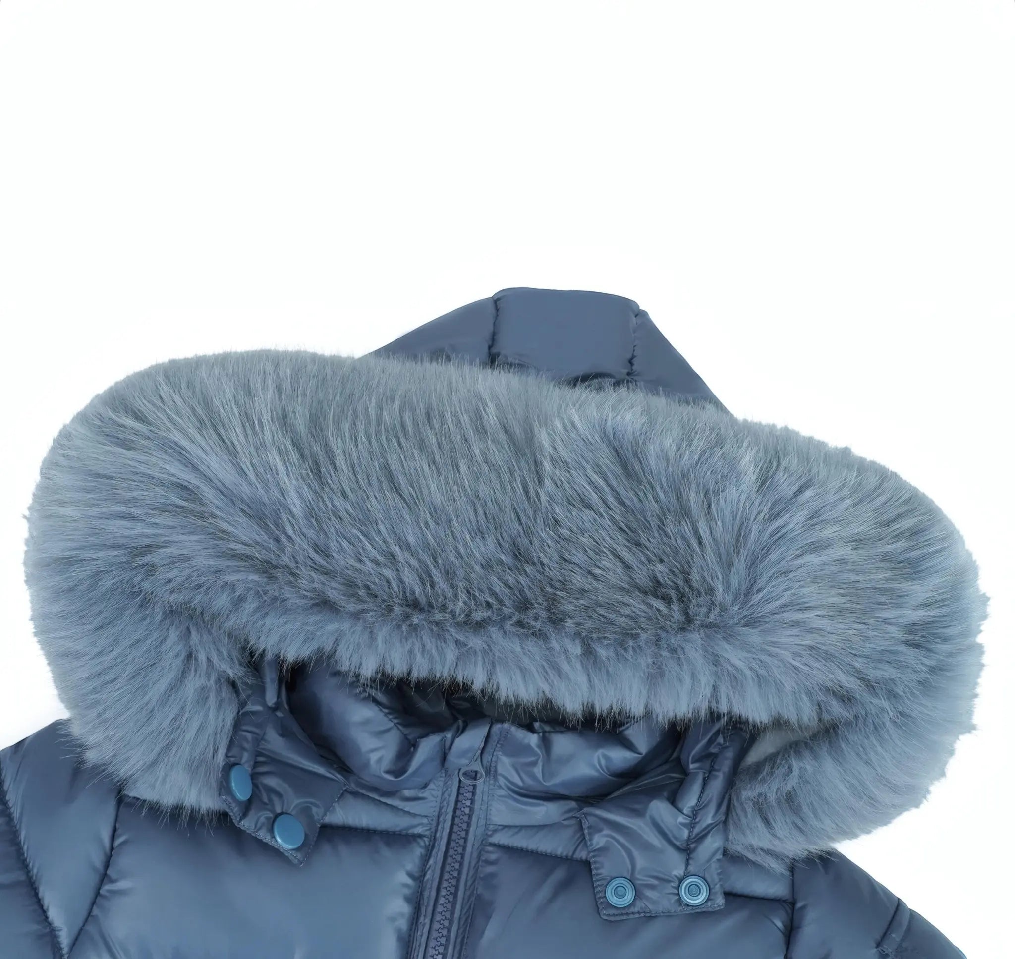 Navy Blue Fur Hood Unisex Coat Upto 12 Years Dainty Delilah