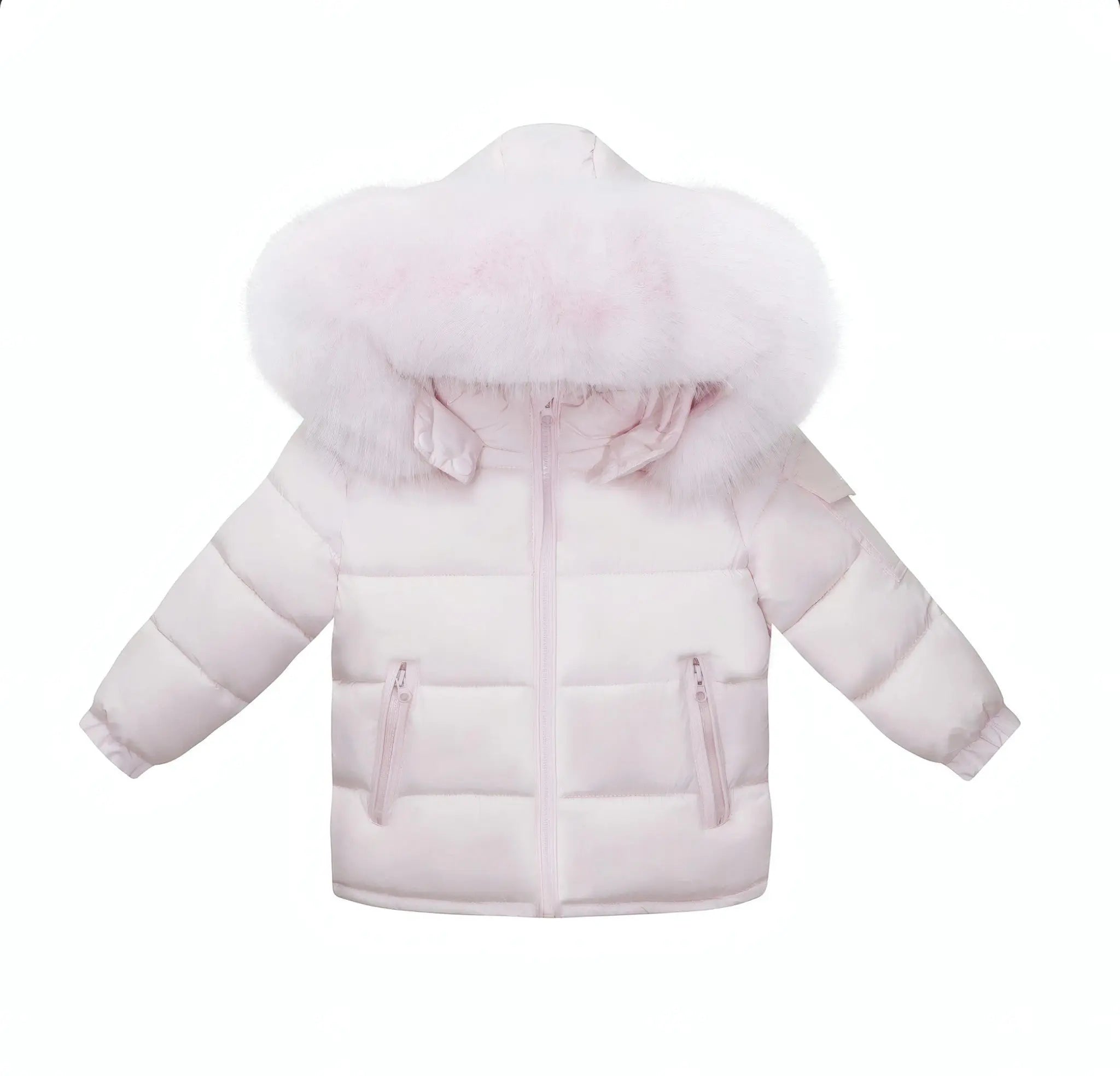 Baby Pink Fur Hood Girls Coat Upto 12 Years - In Stock Dainty Delilah
