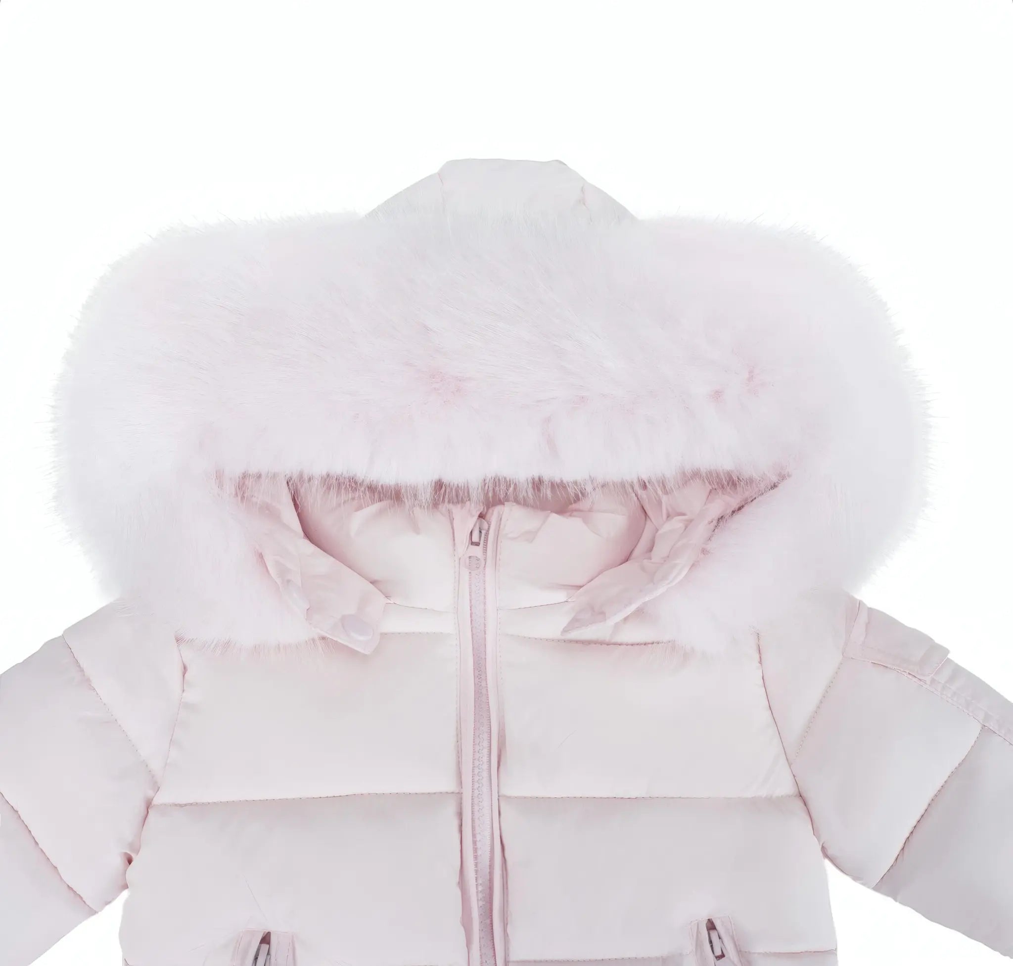 Baby Pink Fur Hood Girls Coat Upto 12 Years - In Stock Dainty Delilah