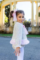 AW26 Naxos Pink Tweed Tulle Baby Dress & Knickers Naxos