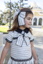 AW26 Naxos Girls Black Chanel Babydoll Dress Naxos