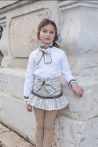 AW26 Naxos Black Chanel Girls Blazer, Shirt & Skirt Set Naxos