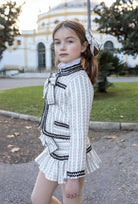 AW26 Naxos Black Chanel Girls Blazer, Shirt & Skirt Set Naxos