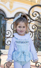 AW26 Naxos Baby Girls Blue Check H Bar Set Naxos