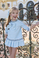 AW26 Naxos Girls Blue Check A Line Dress Naxos