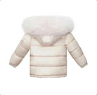 Peach Fur Hood Unisex Coat - In Stock