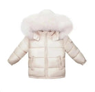 Peach Fur Hood Unisex Coat - In Stock