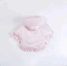 Pink Crystal Tulle Fur Hooded Cape