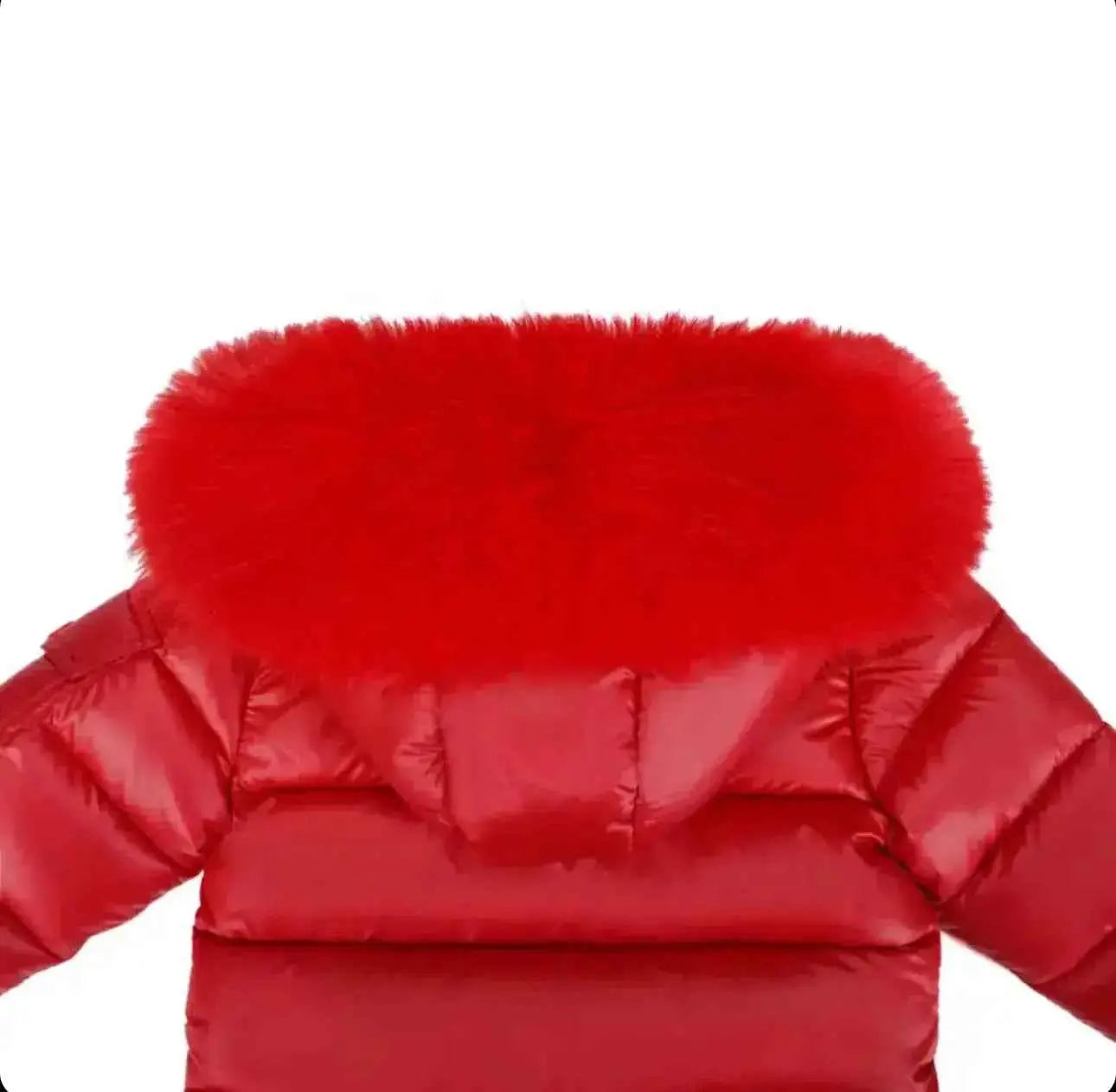 Red Fur Hood Unisex Coat 12m- 7 Years - In Stock