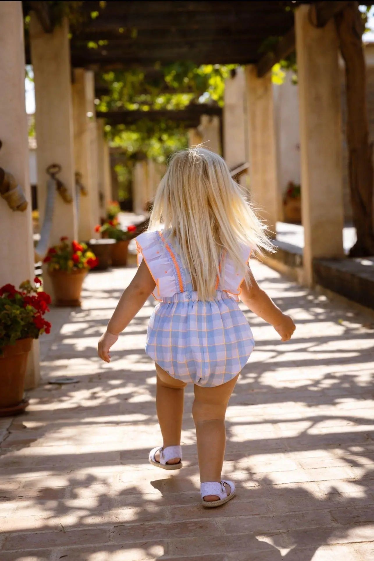  Rochy Girls Neon Check Romper - Dainty Delilah