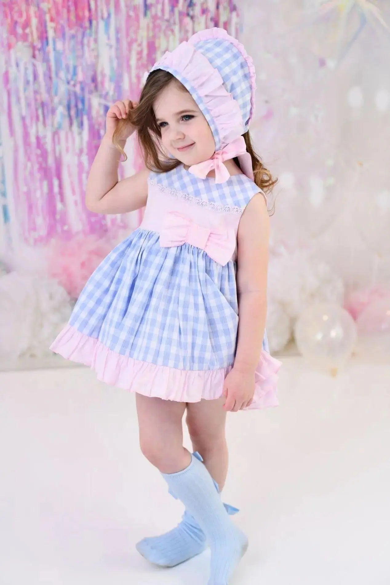 SS Abuela Tata Bubble Gum Baby Girls Dress Dainty Delilah