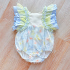 SS26 Baby Girls Multi Tulle Blue Romper Dainty Delilah