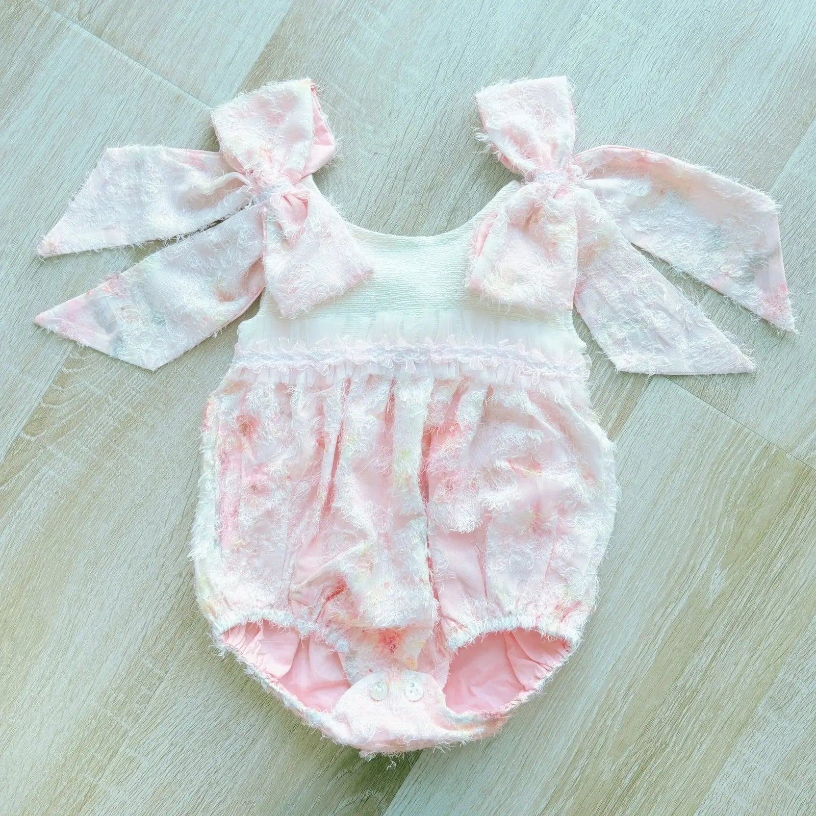 SS26 Baby Girls Multi Tulle Pink Romper Dainty Delilah