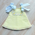 SS26 Baby Girls Lemon Open Back Tulle Dress Dainty Delilah