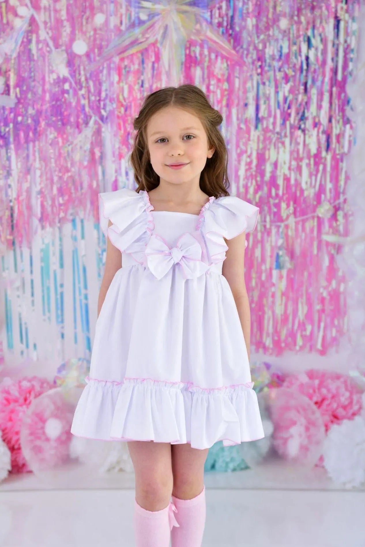 SS24 Babine Girls Angel Frill Puffball Dress Dainty Delilah