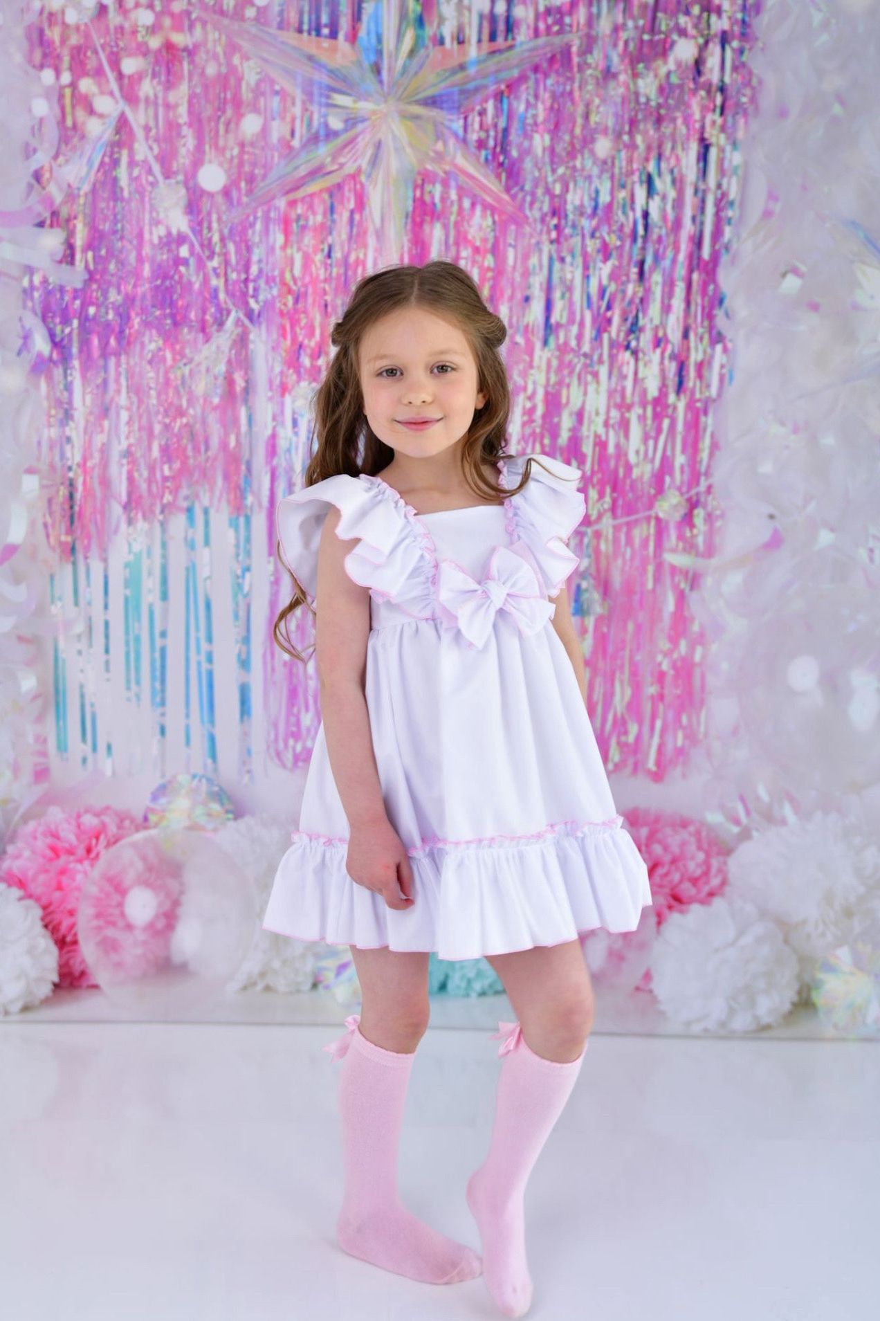 SS24 Babine Girls Angel Frill Puffball Dress Dainty Delilah