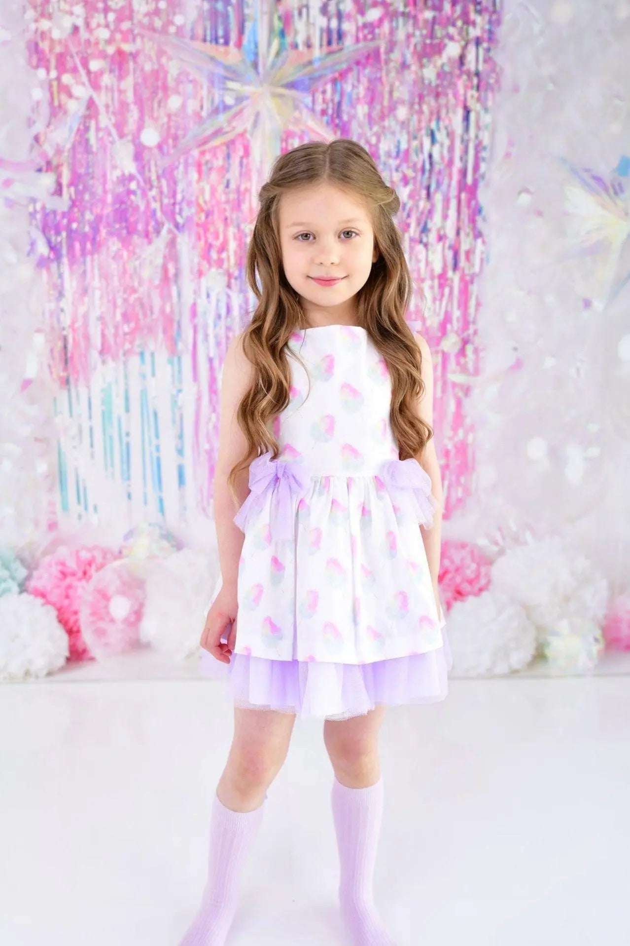 SS24 Babine Girls Candy Floss Tulle Back Dress Dainty Delilah