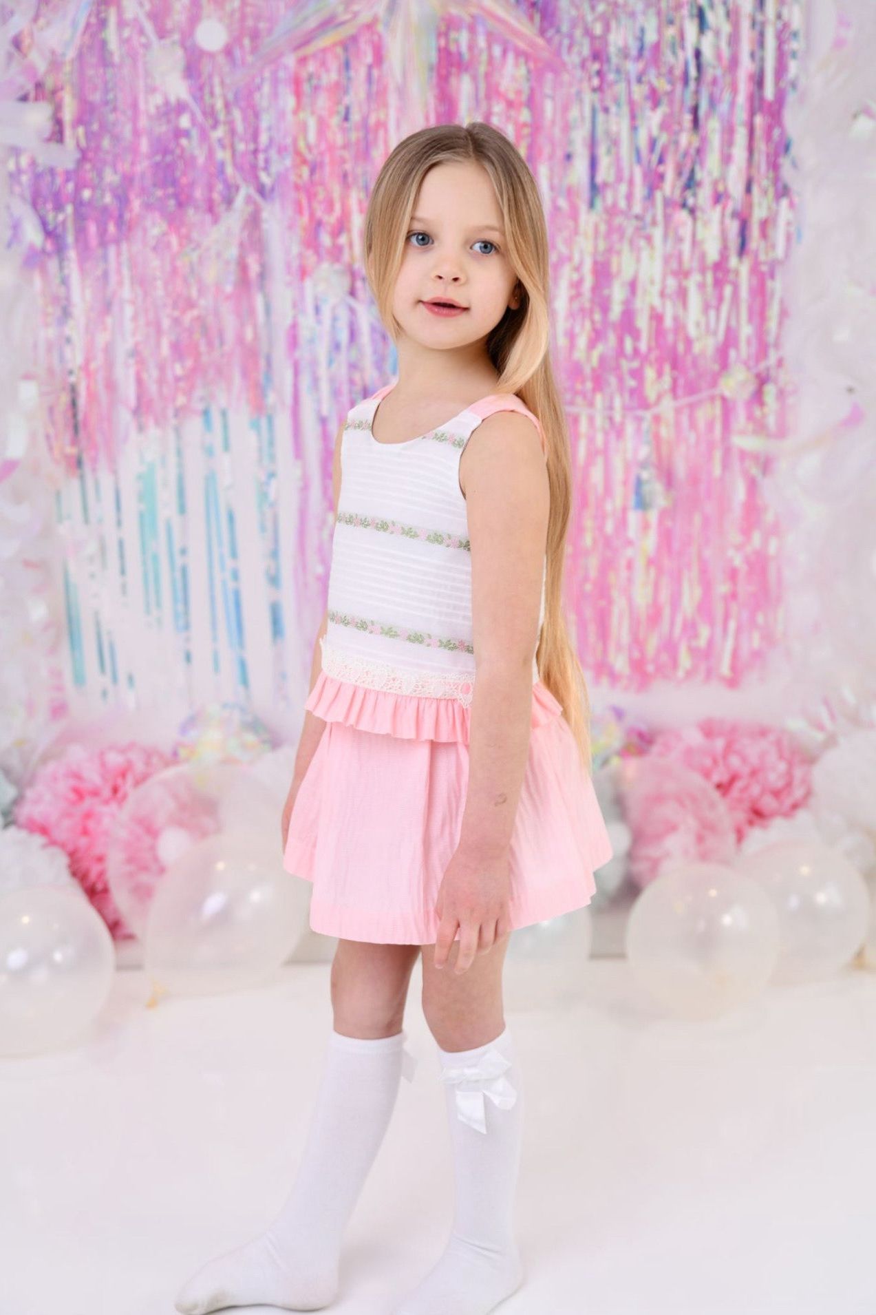 SS24 Miranda Girls Pink Skirt Set 235-F