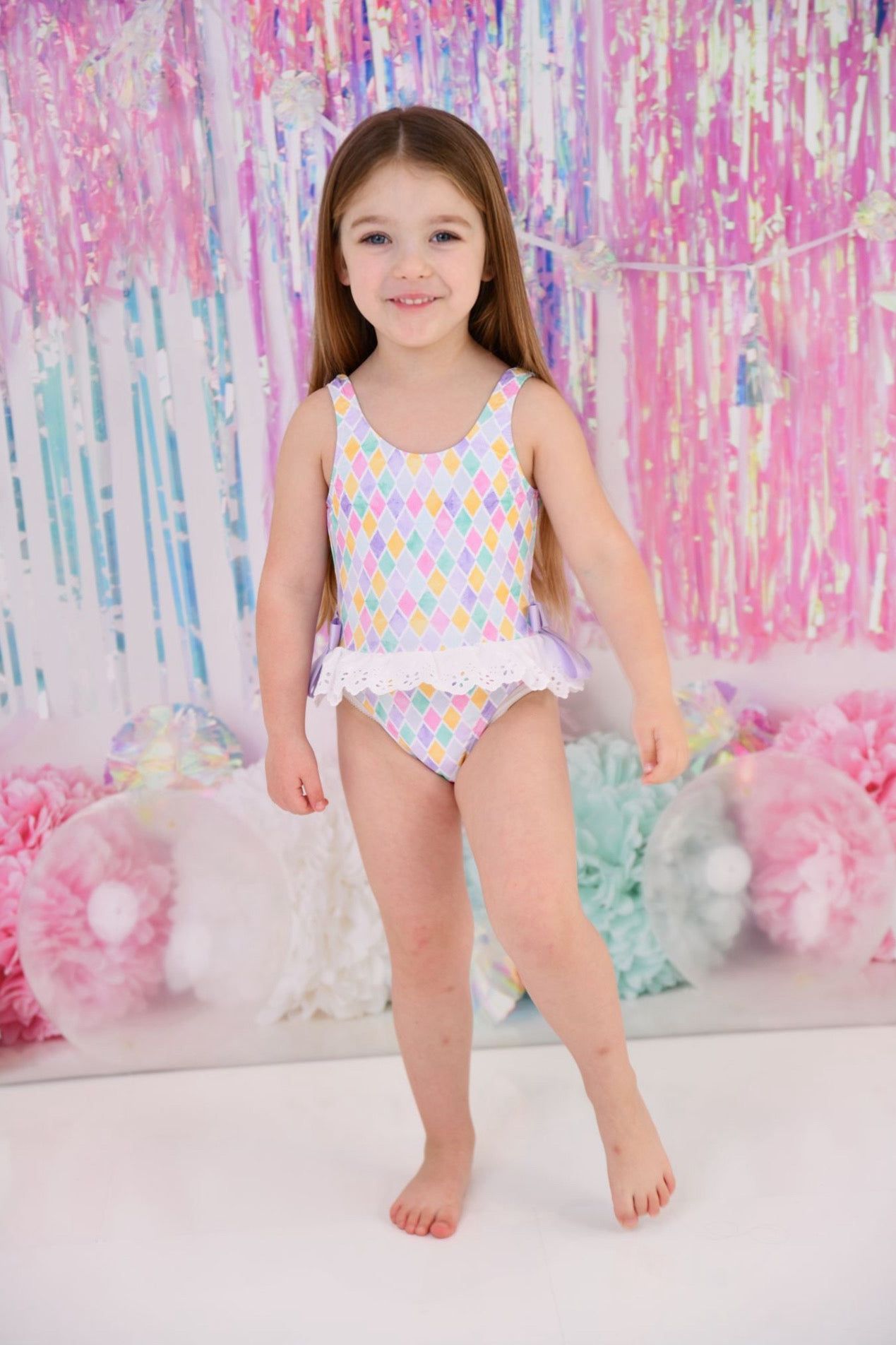 SS24 Rochy Girls Rombos Swimming Costume Dainty Delilah