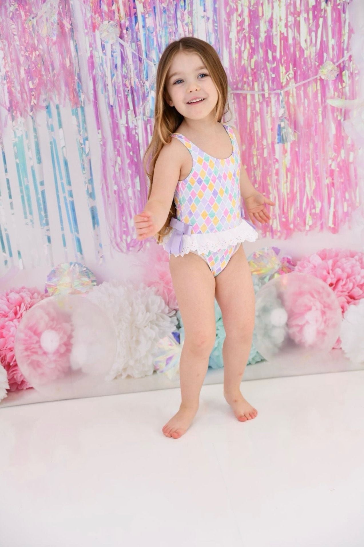 SS24 Rochy Girls Rombos Swimming Costume Dainty Delilah