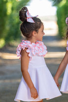 SS25 Babine Girls Neon Orange Trim Dress Dainty Delilah