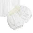 SS25 Baby Boys White/Sand Plumeti Shorts & Shirt Set