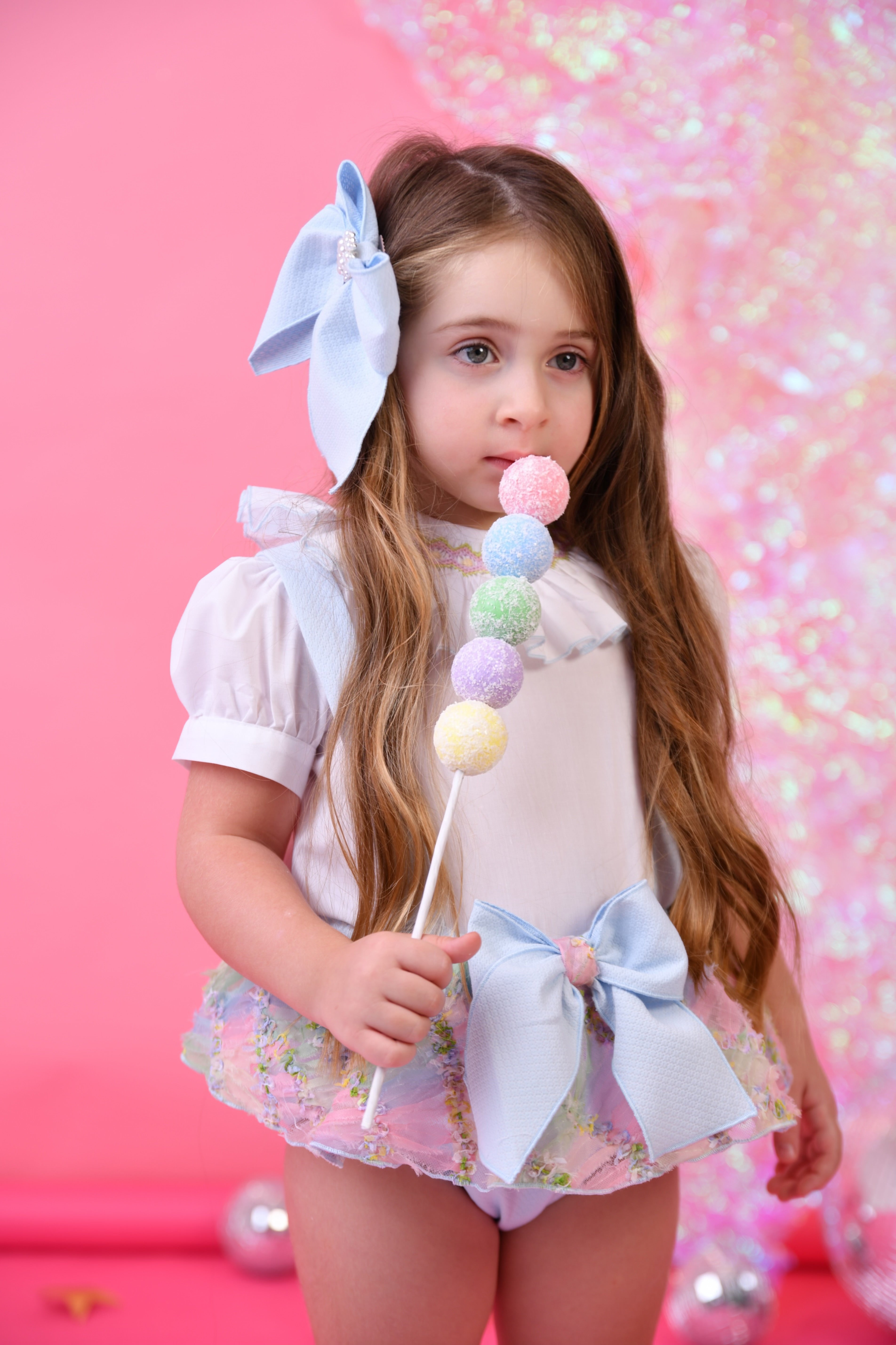 SS25 Naxos Baby Rainbow Tulle Romper Set Dainty Delilah