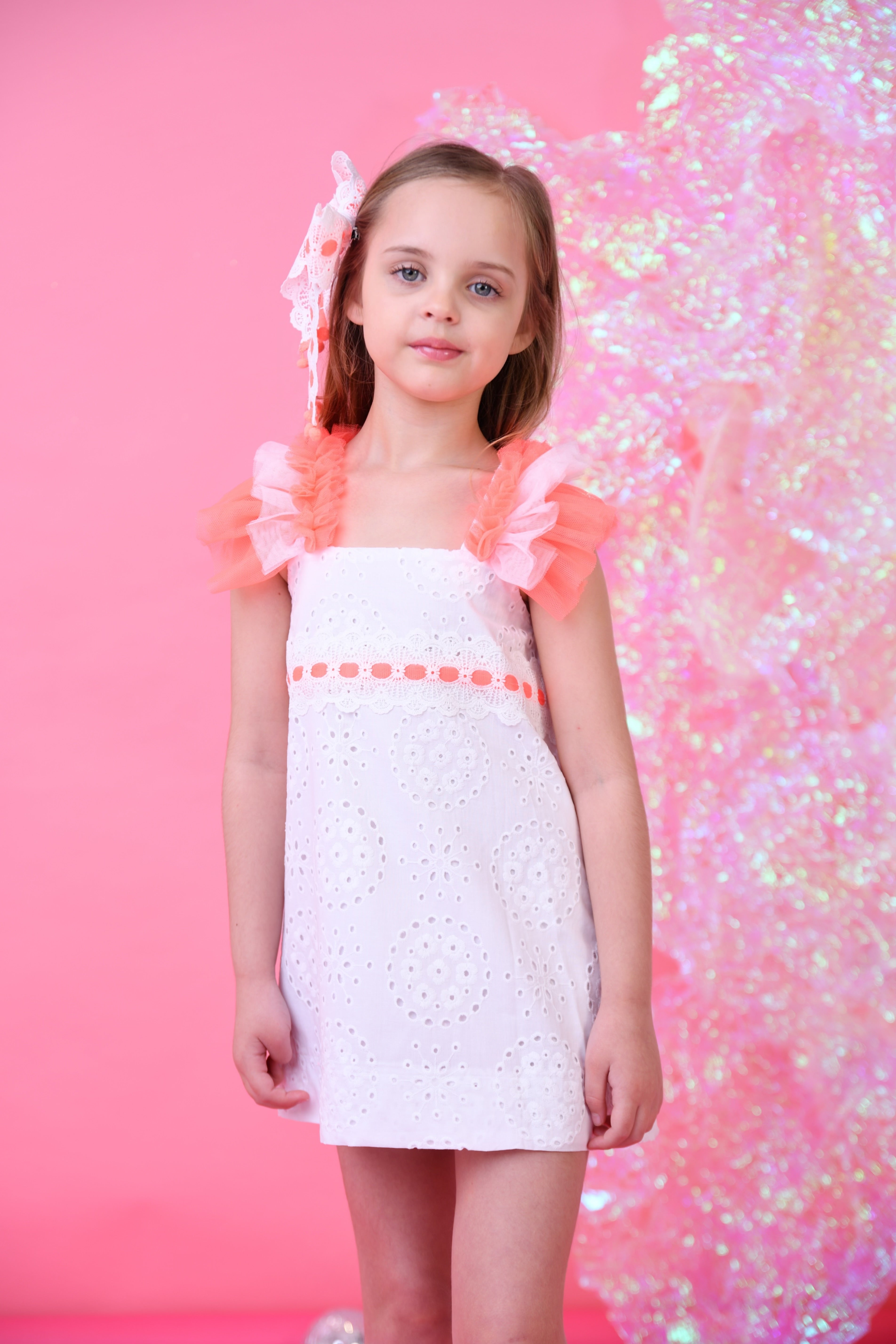 SS25 Naxos Girls Neon Tulle Dress Dainty Delilah