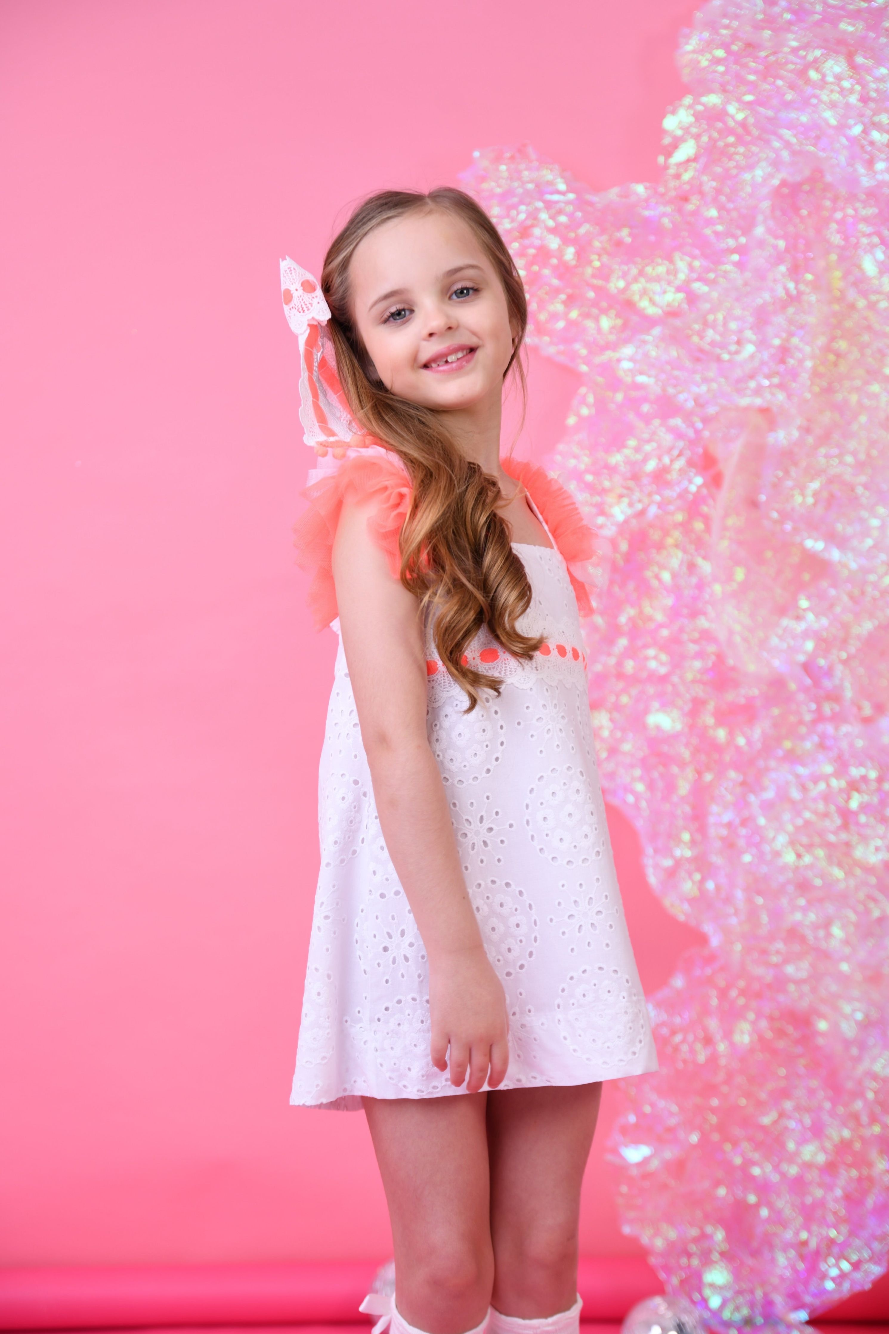 SS25 Naxos Girls Neon Tulle Dress Dainty Delilah