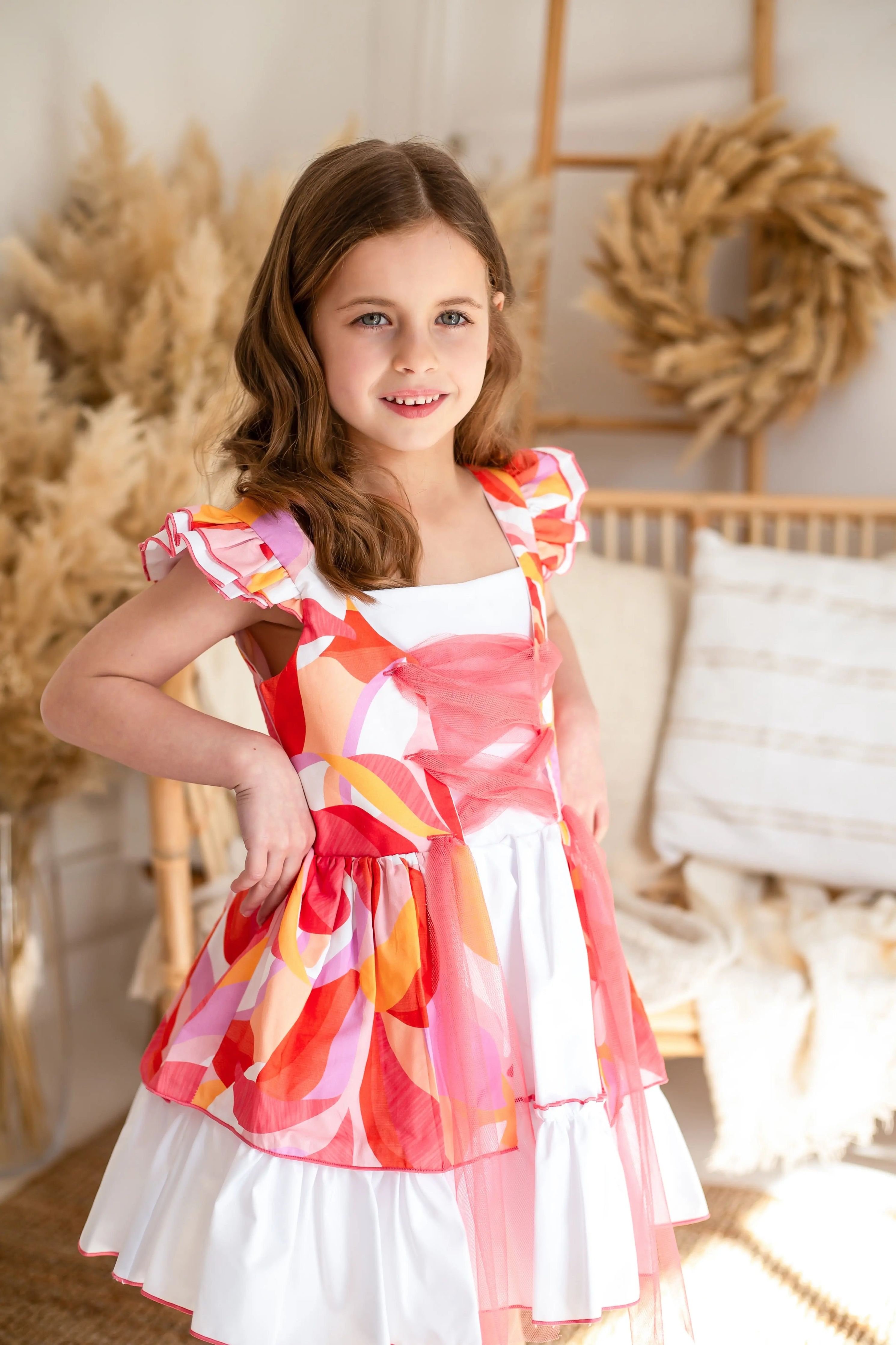 SS25 Babine Girls Pucci Tulle Dress -  Babine