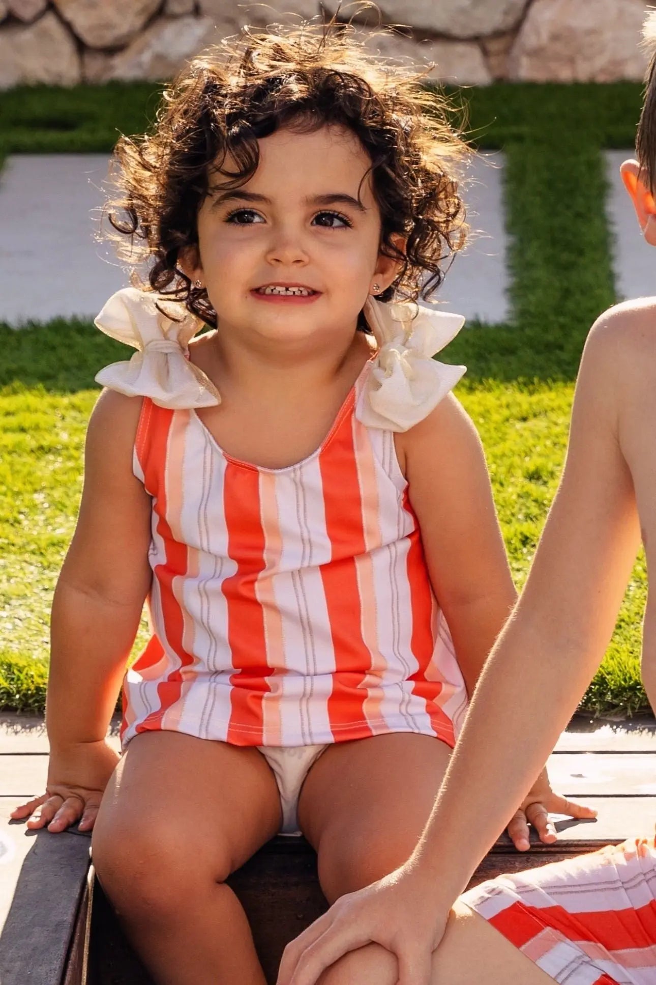 SS25 Rochy Baby Girls Orange Swimming 2p Set - Dainty Delilah