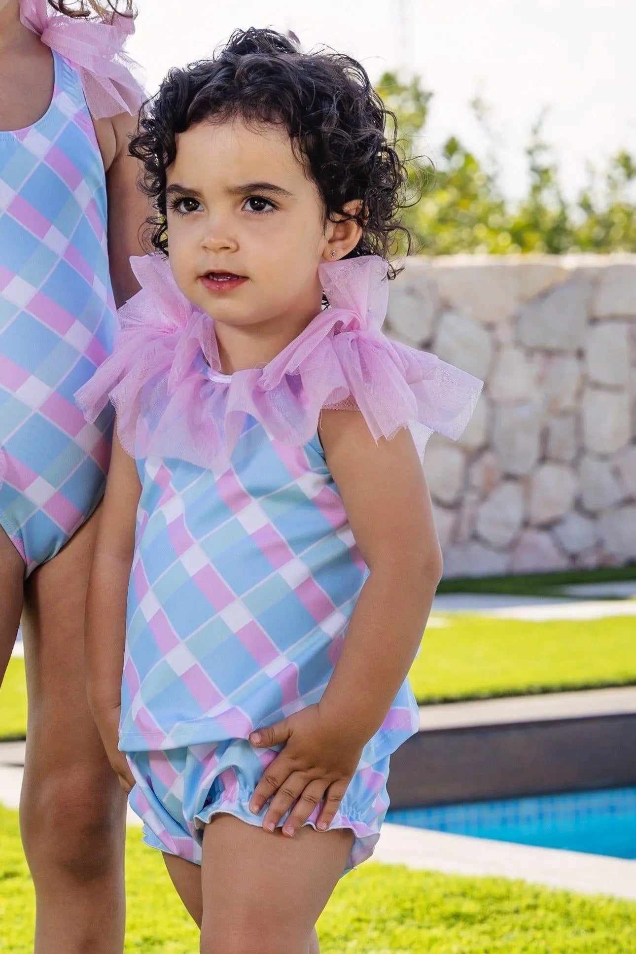 SS25 Rochy Baby Girls Pastel Tulle Swimming 2p Set - Dainty Delilah