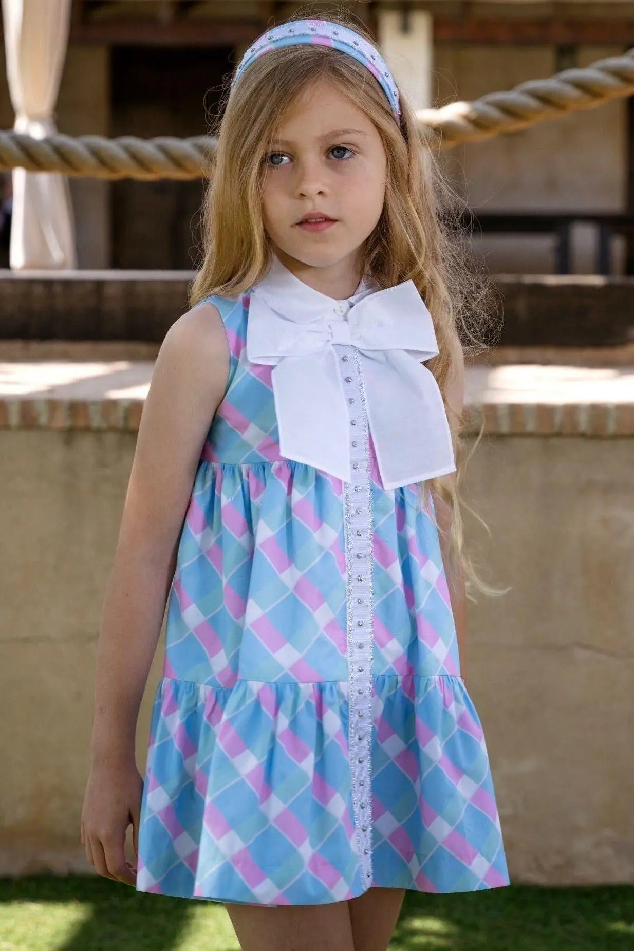 SS25 Rochy Girls Barbie Pastel Bow Dress - Dainty Delilah