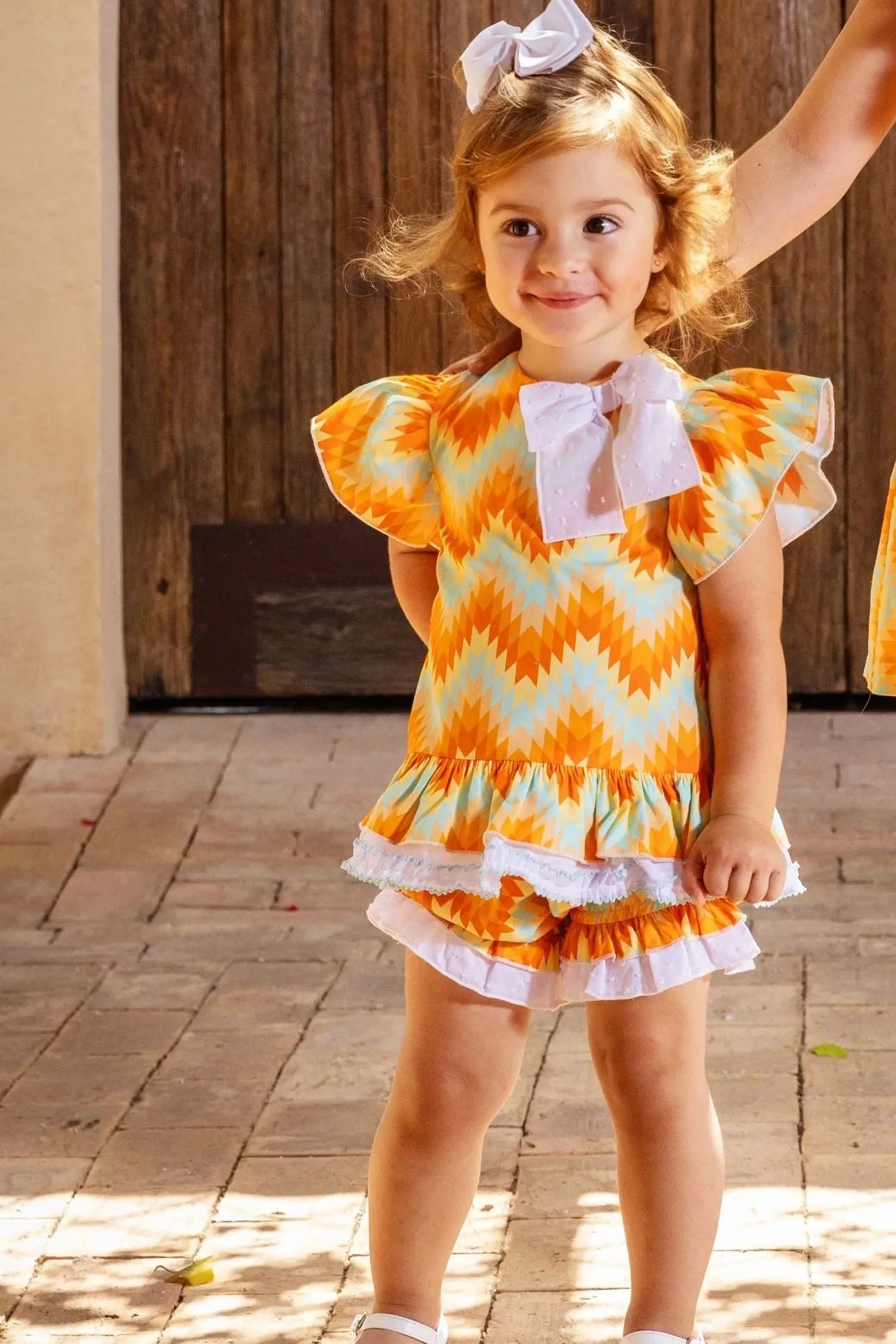 SS25 Rochy Girls Orange Abstract Set - Dainty Delilah