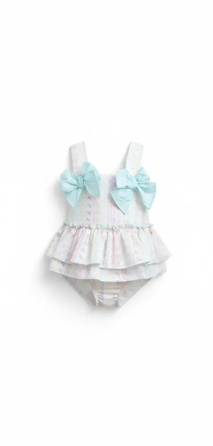 Babine Baby Girls Multi Abstract Romper Babine