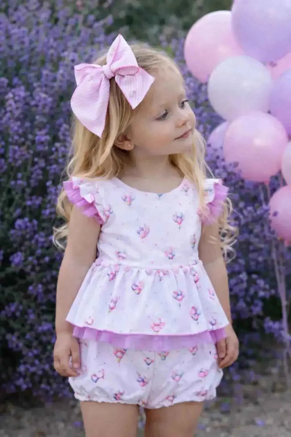 SS26 Babine Girls Balloon Tulle Jam Pant Set