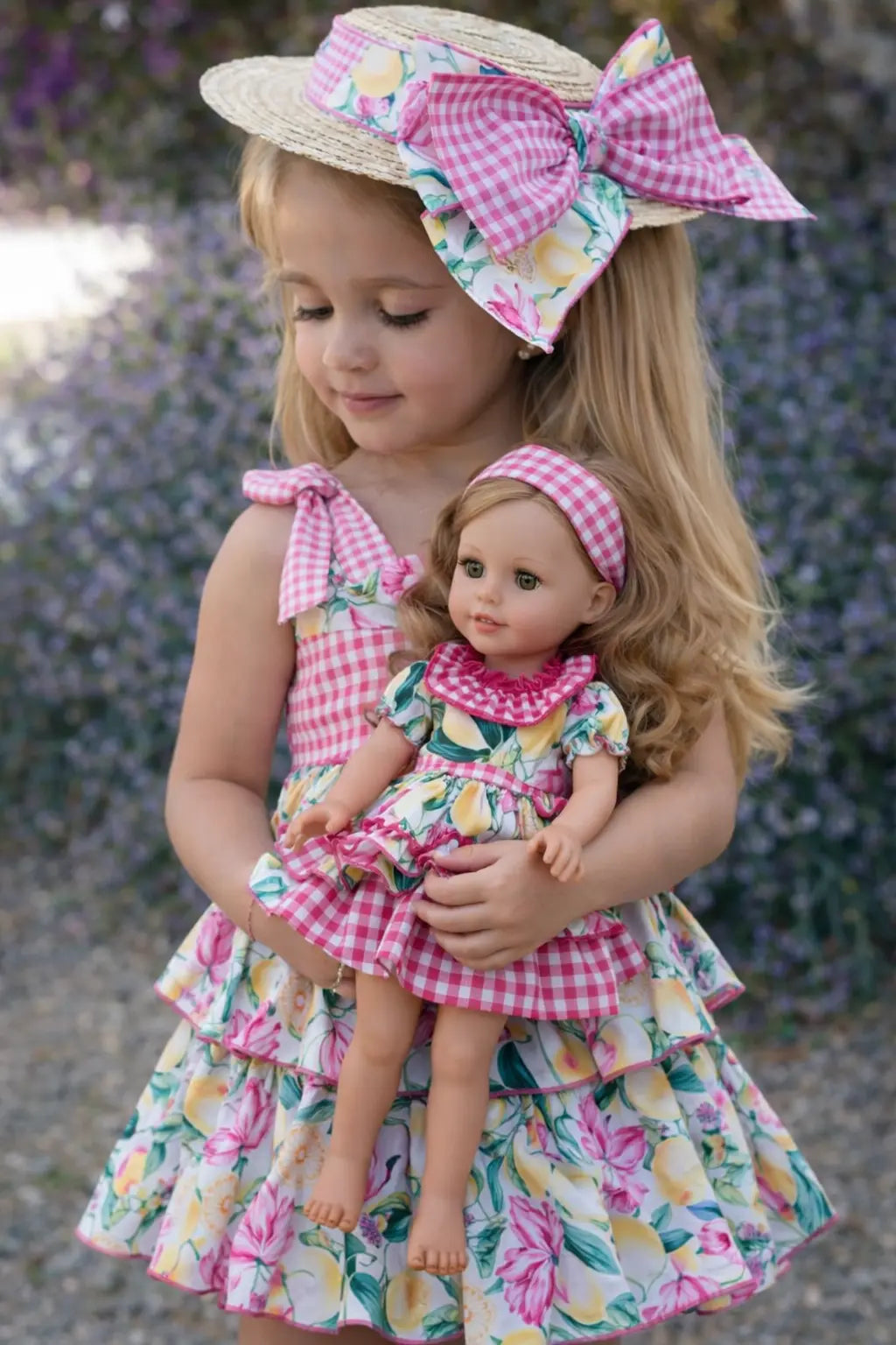 Babine Girls Floral Matching Doll & Outfit Babine