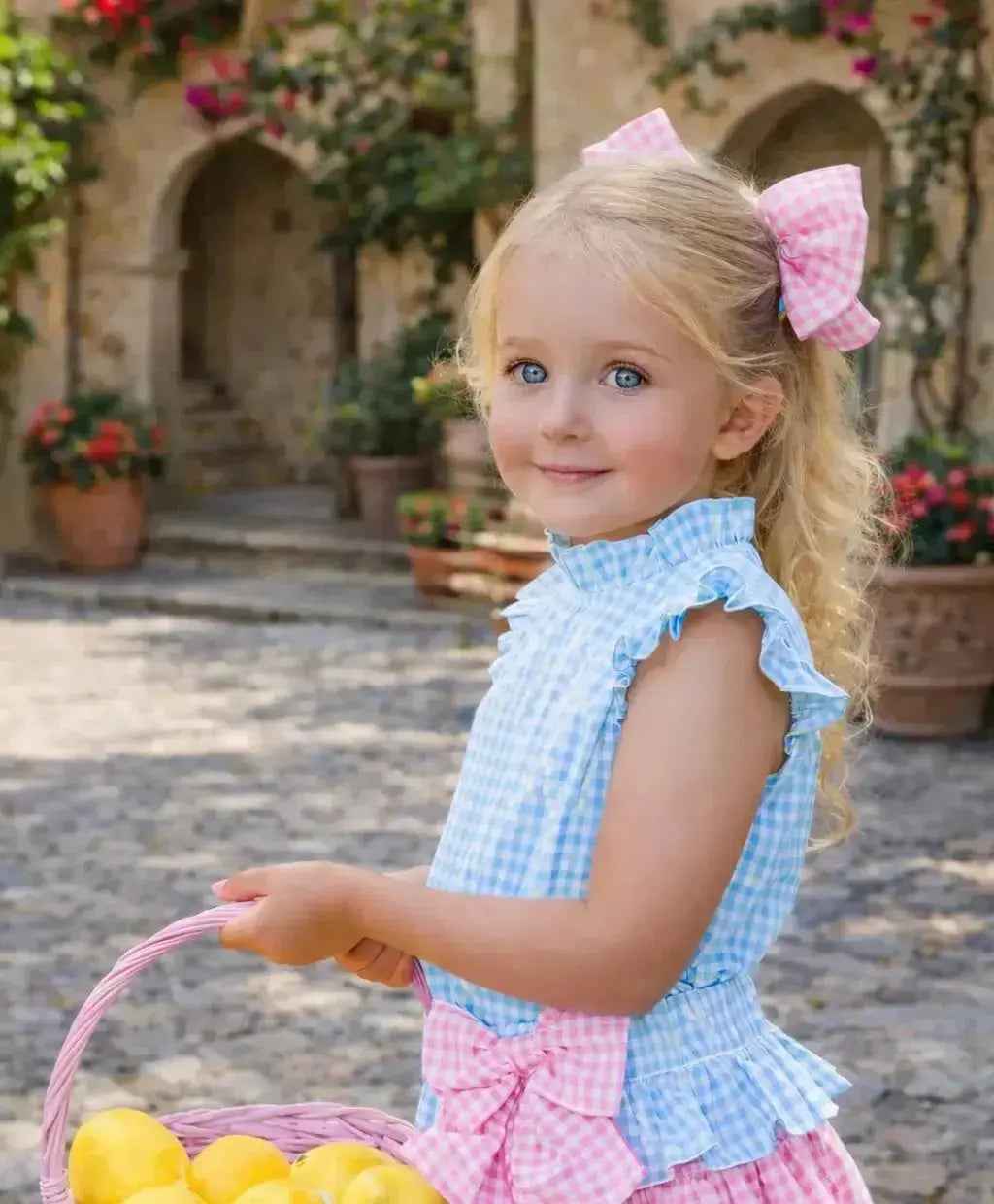 SS26 Babine Girls Gingham Hair Bow